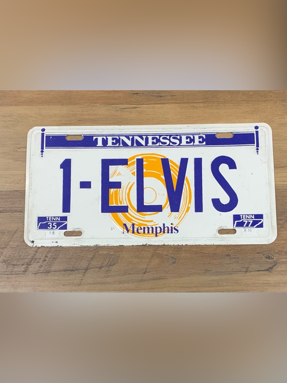 Vintage Elvis souvenir license  plate